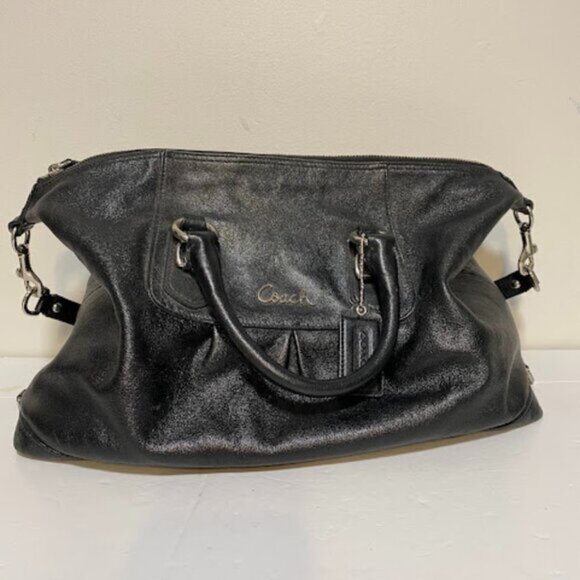 Coach Black Women's Satchel Doctors Bag Shoulder Bag Large - Picture 2 of 12